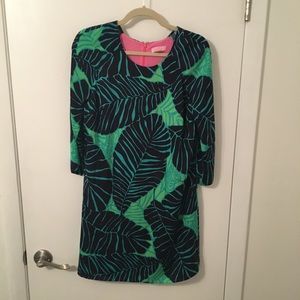 Lilly Pulitzer navy and green Carol shift dress